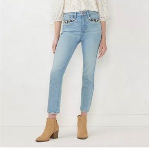 Women's LC Lauren Conrad Super High-Waisted Slim Straight-Leg Jeans 10